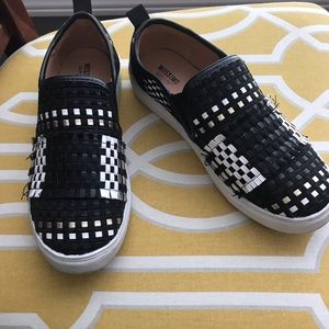 Mossimo Metallic And Black Slip-Ons